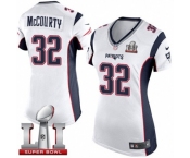 Women's Nike New England Patriots #32 Devin McCourty Limited White Super Bowl LI 51 NFL Jersey