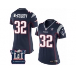 Women's Nike New England Patriots #32 Devin McCourty Navy Blue Team Color Super Bowl LI Champions NFL Jersey