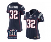 Women's Nike New England Patriots #32 Devin McCourty Navy Blue Team Color Super Bowl LI Champions NFL Jersey