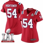 Women's Nike New England Patriots #54 Dont'a Hightower Limited Red Alternate Super Bowl LI 51 NFL Jersey