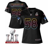 Women's Nike New England Patriots #58 Shea McClellin Game Black Fashion Super Bowl LI 51 NFL Jersey