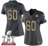 Women's Nike New England Patriots #60 David Andrews Limited Black 2016 Salute to Service Super Bowl LI 51 NFL Jersey