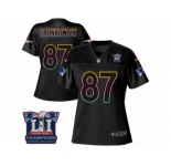 Women's Nike New England Patriots #87 Rob Gronkowski Game Black Fashion Super Bowl LI Champions NFL Jersey