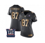 Women's Nike New England Patriots #87 Rob Gronkowski Limited Black Gold Salute to Service Super Bowl LI Champions NFL Jersey