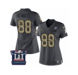 Women's Nike New England Patriots #88 Martellus Bennett Limited Black 2016 Salute to Service Super Bowl LI Champions NFL Jersey