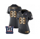 Women's Nike New England Patriots #88 Martellus Bennett Limited Black Gold Salute to Service Super Bowl LI Champions NFL Jersey