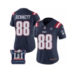 Women's Nike New England Patriots #88 Martellus Bennett Limited Navy Blue Rush Super Bowl LI Champions NFL Jersey