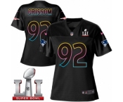 Women's Nike New England Patriots #92 Geneo Grissom Game Black Fashion Super Bowl LI 51 NFL Jersey