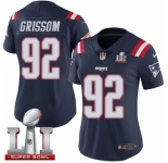 Women's Nike New England Patriots #92 Geneo Grissom Limited Navy Blue Rush Super Bowl LI 51 NFL Jersey