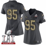 Women's Nike New England Patriots #95 Chris Long Limited Black 2016 Salute to Service Super Bowl LI 51 NFL Jersey