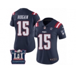Women's Nike WNew England Patriots #15 Chris Hogan Limited Navy Blue Rush Super Bowl LI Champions NFL Jersey