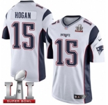 Youth Nike New England Patriots #15 Chris Hogan Limited White Super Bowl LI 51 NFL Jersey