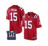 Youth Nike New England Patriots #15 Chris Hogan Red Alternate Super Bowl LI Champions NFL Jersey