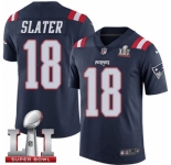 Youth Nike New England Patriots #18 Matthew Slater Limited Navy Blue Rush Super Bowl LI 51 NFL Jersey