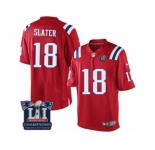 Youth Nike New England Patriots #18 Matthew Slater Red Alternate Super Bowl LI Champions NFL Jersey