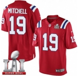 Youth Nike New England Patriots #19 Malcolm Mitchell Elite Red Alternate Super Bowl LI 51 NFL Jersey