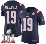 Youth Nike New England Patriots #19 Malcolm Mitchell Limited Navy Blue Rush Super Bowl LI 51 NFL Jersey