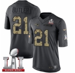 Youth Nike New England Patriots #21 Malcolm Butler Limited Black 2016 Salute to Service Super Bowl LI 51 NFL Jersey