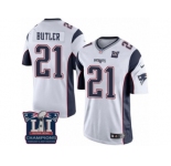 Youth Nike New England Patriots #21 Malcolm Butler White Super Bowl LI Champions NFL Jersey