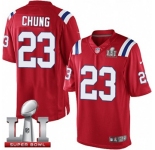 Youth Nike New England Patriots #23 Patrick Chung Elite Red Alternate Super Bowl LI 51 NFL Jersey