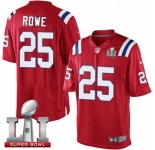 Youth Nike New England Patriots #25 Eric Rowe Elite Red Alternate Super Bowl LI 51 NFL Jersey