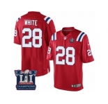Youth Nike New England Patriots #28 James White Red Alternate Super Bowl LI Champions NFL Jersey