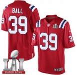 Youth Nike New England Patriots #39 Montee Ball Elite Red Alternate Super Bowl LI 51 NFL Jersey