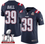 Youth Nike New England Patriots #39 Montee Ball Limited Navy Blue Rush Super Bowl LI 51 NFL Jersey