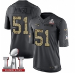 Youth Nike New England Patriots #51 Barkevious Mingo Limited Black 2016 Salute to Service Super Bowl LI 51 NFL Jersey