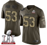 Youth Nike New England Patriots #53 Kyle Van Noy Limited Green Salute to Service Super Bowl LI 51 NFL Jersey