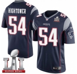 Youth Nike New England Patriots #54 Dont'a Hightower Limited Navy Blue Team Color Super Bowl LI 51 NFL Jersey