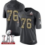 Youth Nike New England Patriots #76 Sebastian Vollmer Limited Black 2016 Salute to Service Super Bowl LI 51 NFL Jersey