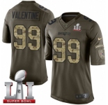 Youth Nike New England Patriots #99 Vincent Valentine Limited Green Salute to Service Super Bowl LI 51 NFL Jersey