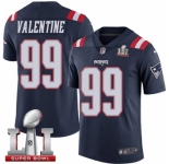 Youth Nike New England Patriots #99 Vincent Valentine Limited Navy Blue Rush Super Bowl LI 51 NFL Jersey
