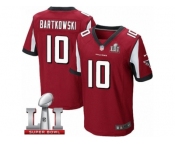 Men's Nike Atlanta Falcons #10 Steve Bartkowski Elite Red Team Color Super Bowl LI 51 NFL Jersey