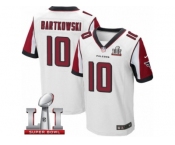 Men's Nike Atlanta Falcons #10 Steve Bartkowski Elite White Super Bowl LI 51 NFL Jersey