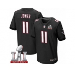 Men's Nike Atlanta Falcons #11 Julio Jones Elite Black Alternate Super Bowl LI 51 NFL Jersey