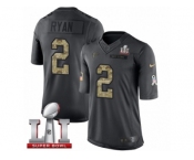 Men's Nike Atlanta Falcons #2 Matt Ryan Limited Black 2016 Salute to Service Super Bowl LI 51 NFL Jersey