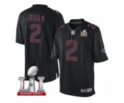 Men's Nike Atlanta Falcons #2 Matt Ryan Limited Black Impact Super Bowl LI 51 NFL Jersey