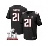 Men's Nike Atlanta Falcons #21 Deion Sanders Elite Black Alternate Super Bowl LI 51 NFL Jersey