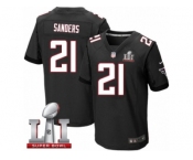 Men's Nike Atlanta Falcons #21 Deion Sanders Elite Black Alternate Super Bowl LI 51 NFL Jersey