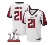 Men's Nike Atlanta Falcons #21 Deion Sanders Elite White Super Bowl LI 51 NFL Jersey