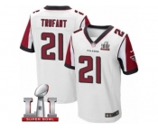 Men's Nike Atlanta Falcons #21 Desmond Trufant Elite White Super Bowl LI 51 NFL Jersey
