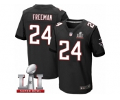 Men's Nike Atlanta Falcons #24 Devonta Freeman Elite Black Alternate Super Bowl LI 51 NFL Jersey