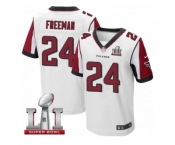 Men's Nike Atlanta Falcons #24 Devonta Freeman Elite White Super Bowl LI 51 NFL Jersey