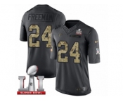 Men's Nike Atlanta Falcons #24 Devonta Freeman Limited Black 2016 Salute to Service Super Bowl LI 51 NFL Jersey