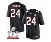 Men's Nike Atlanta Falcons #24 Devonta Freeman Limited Black Alternate Super Bowl LI 51 NFL Jersey