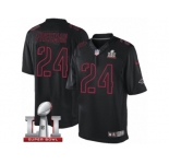 Men's Nike Atlanta Falcons #24 Devonta Freeman Limited Black Impact Super Bowl LI 51 NFL Jersey