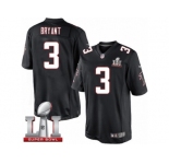 Men's Nike Atlanta Falcons #3 Matt Bryant Limited Black Alternate Super Bowl LI 51 NFL Jersey