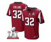 Men's Nike Atlanta Falcons #32 Jalen Collins Elite Red Team Color Super Bowl LI 51 NFL Jersey